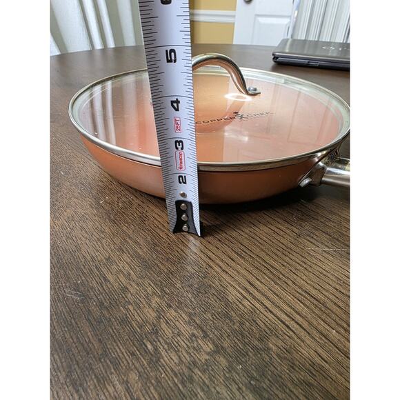 Copper Chef 10" Round Frying Pan w/ Glass Vented Lid Ceramic Non Stick Coating - Picture 6 of 16